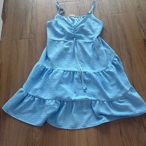 Altar'd State Sky Blue Tiered Mini Dress